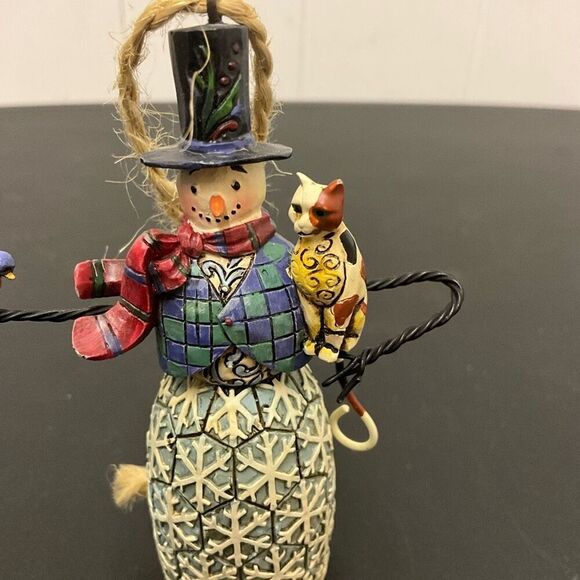 Enesco Jim Shore "Holliday" Snowman Figurine 4.5" Tall Christmas Seasonal Decor - Picture 3 of 10